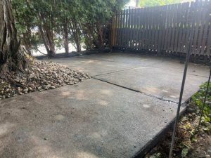 Patio with tree root - After