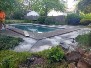 Pool Leveling Before